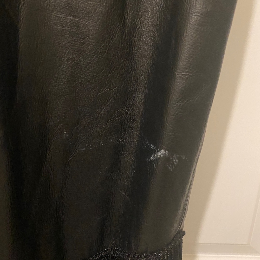 1980s 100% Leather Suede lined Western inspired Dress - Picture 4 of 6